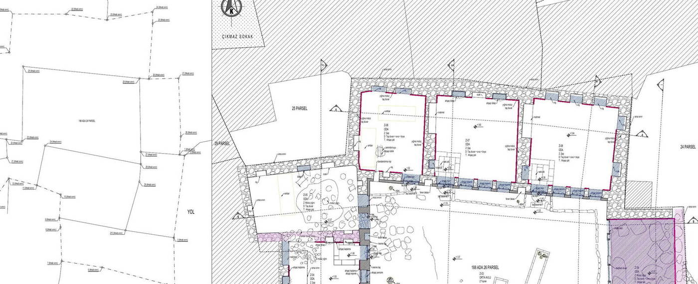 ZEMİN KAT MÜDAHALE PLANI — 188 Ada 26 parsel