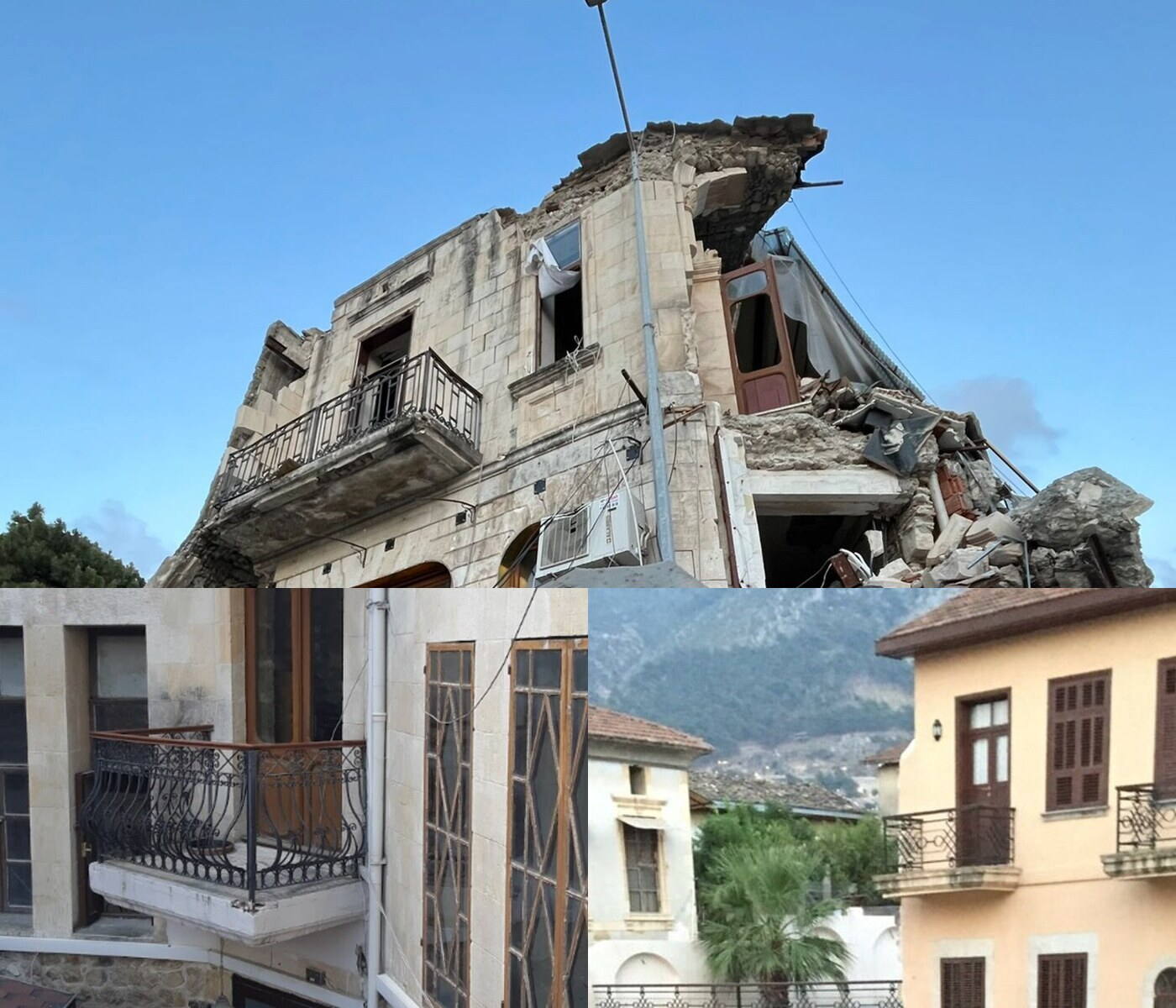 Deprem sonrası cephe, avlu ayrıntısı ve deprem öncesi kentsel doku