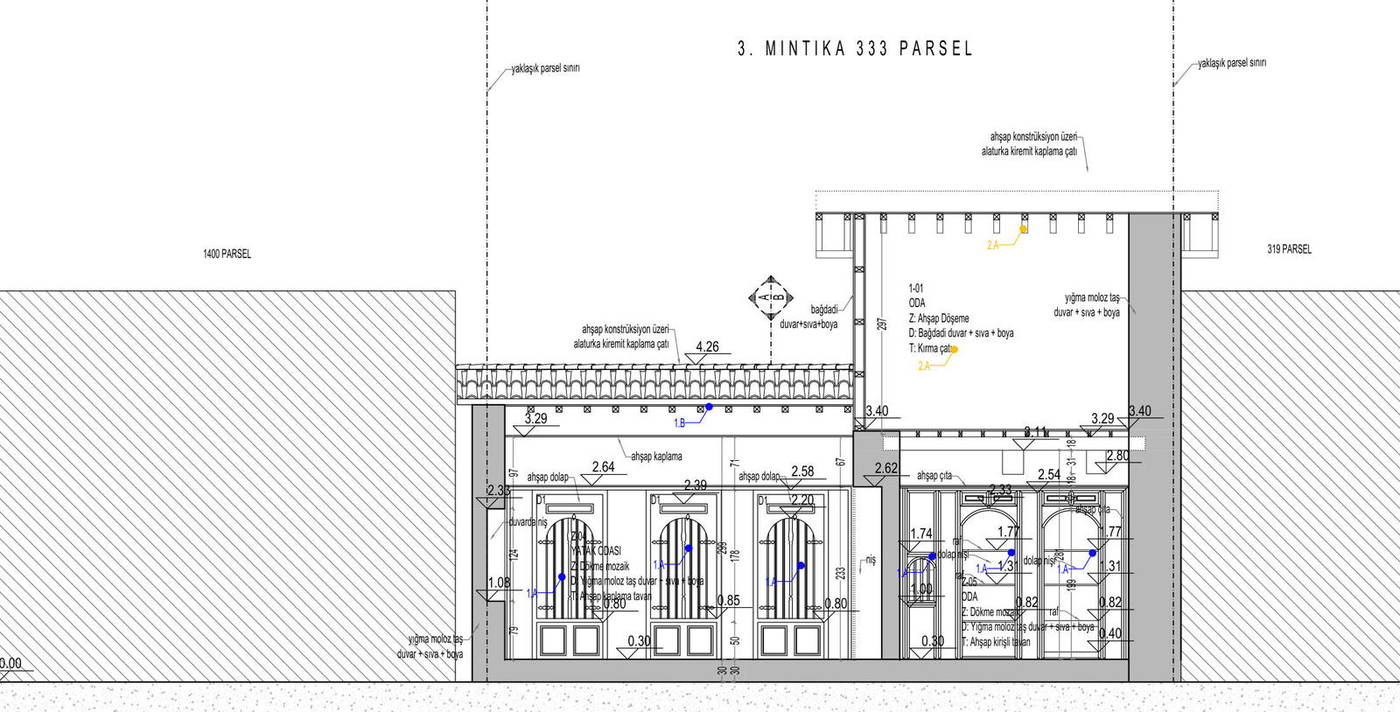 FF KESİTİ — 3. Mıntıka 333 parsel