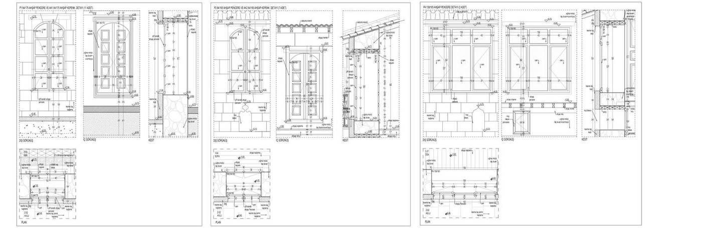PENCERE VE KAPI DETAYLARI — 3. Mıntıka 407 parsel