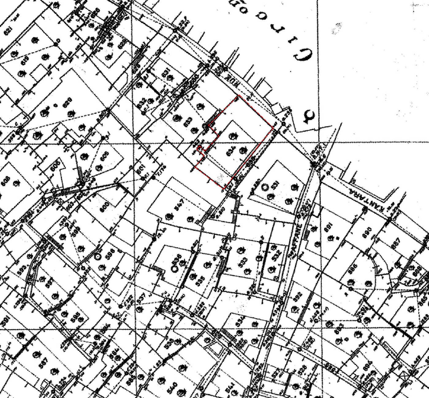 1929 tarihli Ville d’Antioche kadastro paftasında 634 parsel