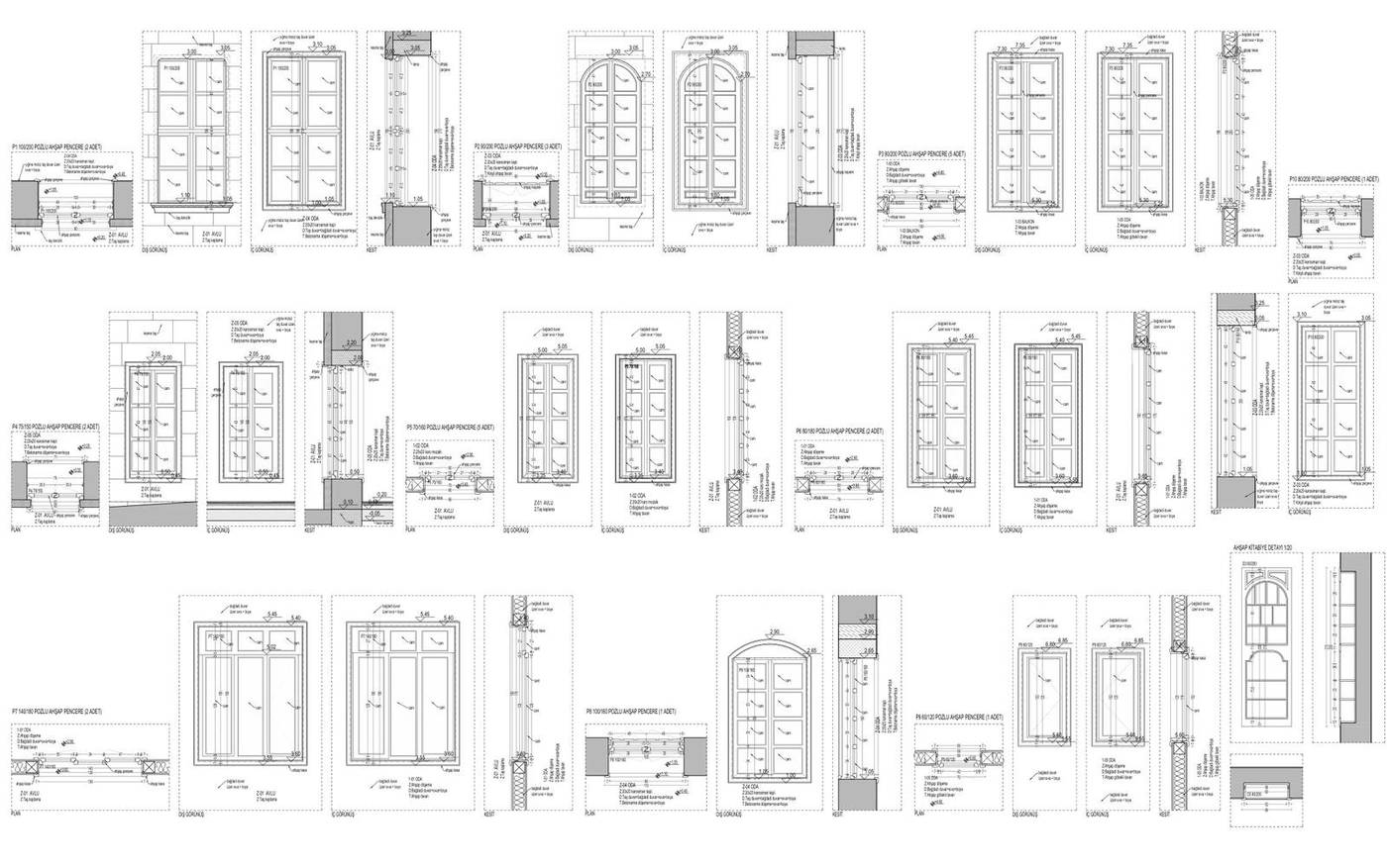 Pencere detayları — rekonstrüksiyon