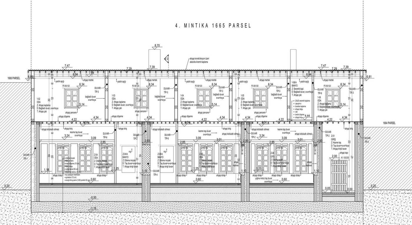 AA KESİTİ — 4. Mıntıka 1665 parsel