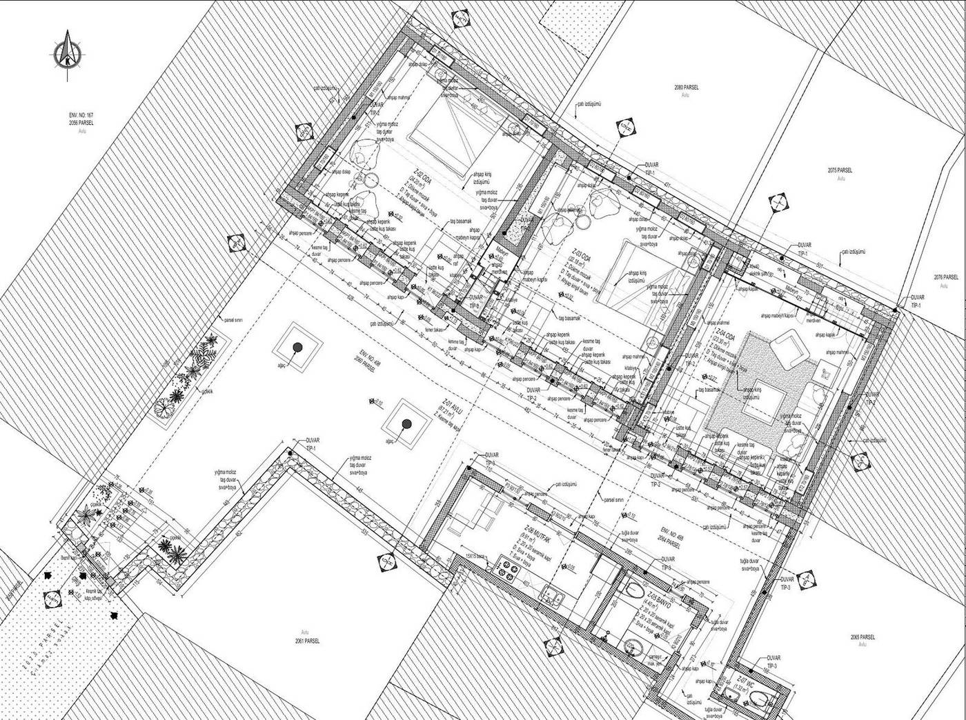 ZEMİN KAT PLANI — 4. Mıntıka 2060–2064 parsel