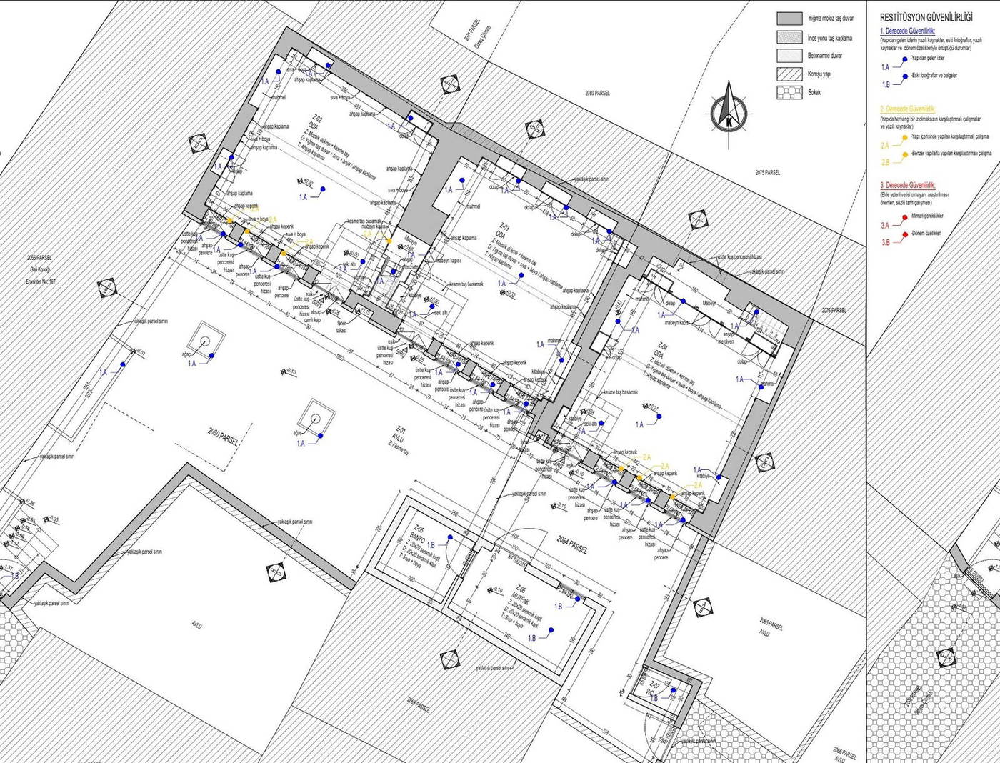 ZEMİN KAT PLANI — 4. Mıntıka 2060–2064 parsel