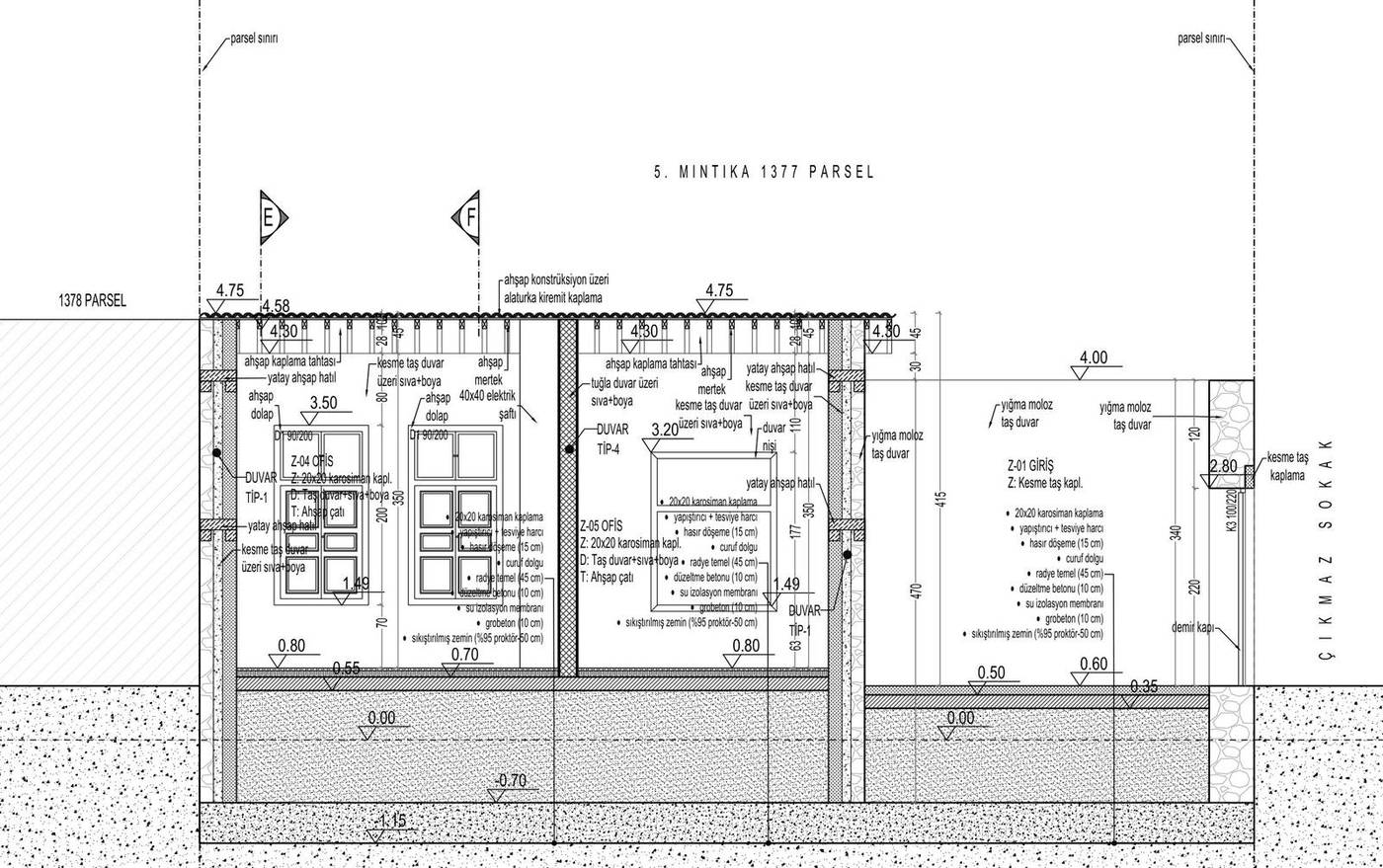 CC KESİTİ — 5. Mıntıka 1377 parsel